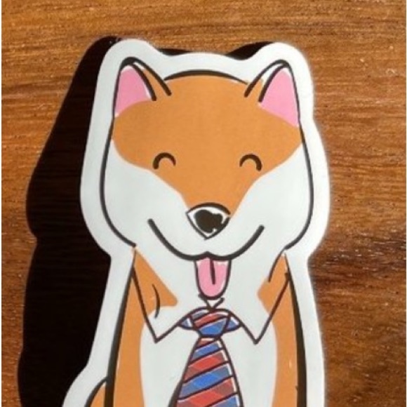 Dog Wearing A Tie Vinyl Sticker - Picture 5 of 11